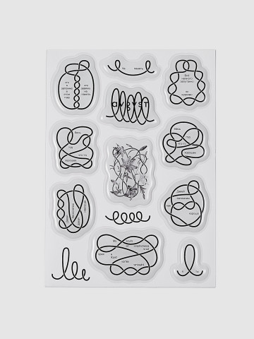 Набор силиконовых стикеров