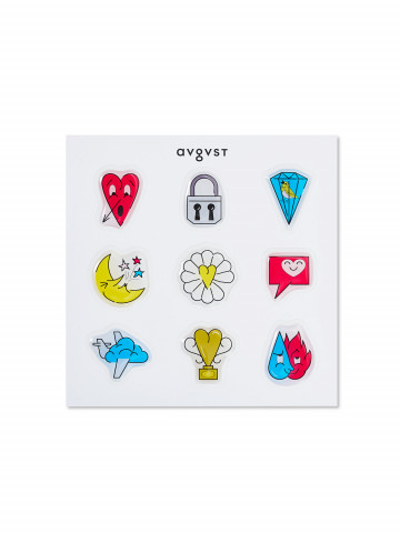 Набор силиконовых стикеров