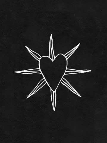 Гордое сердце и восемь мечей (контурная)