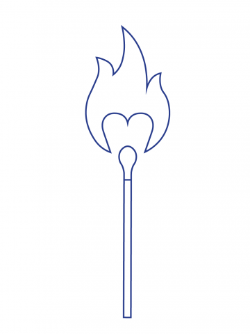 Спичка-любовь белое пламя