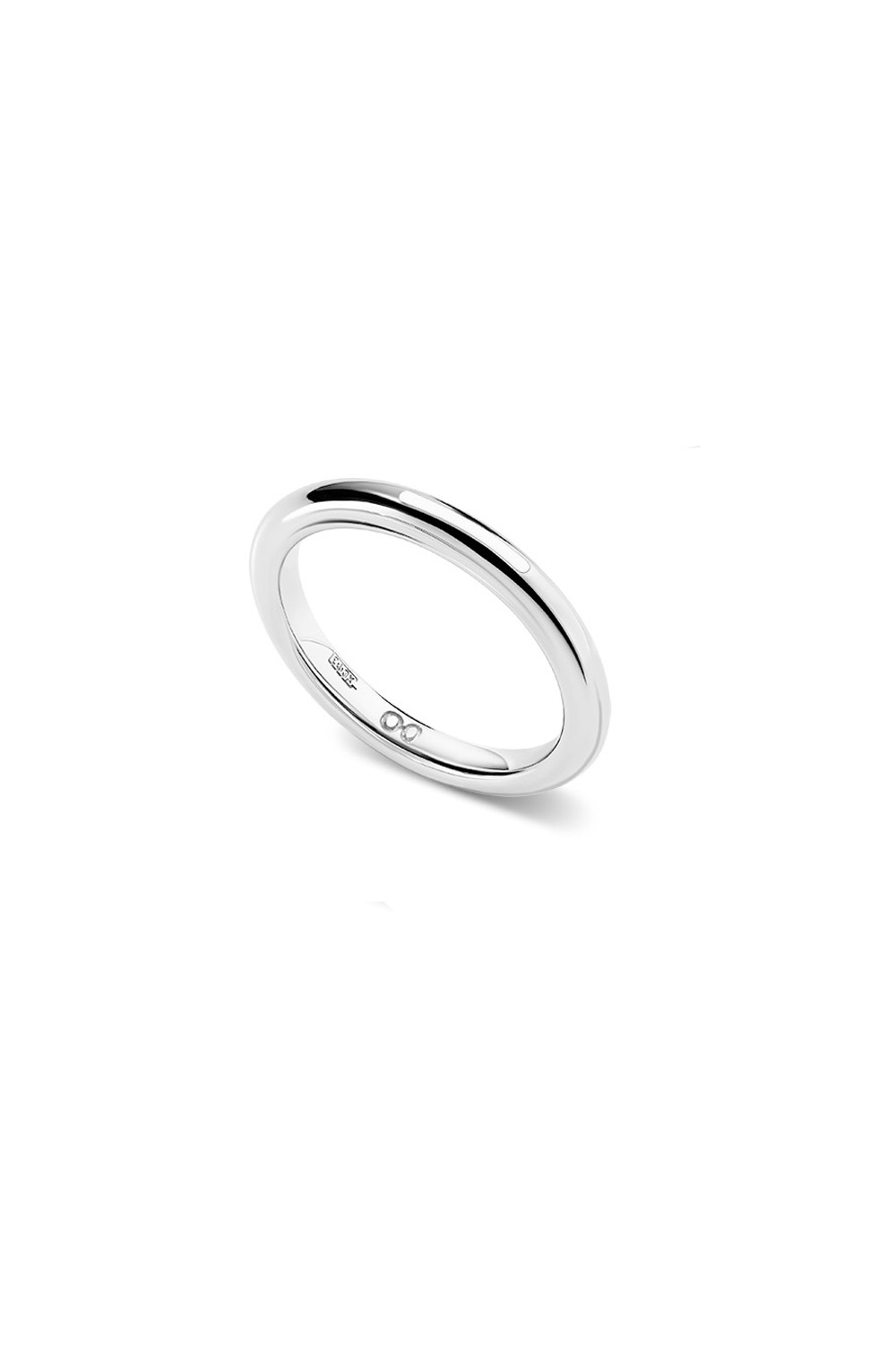 Обручальное кольцо I с белой эмалью 