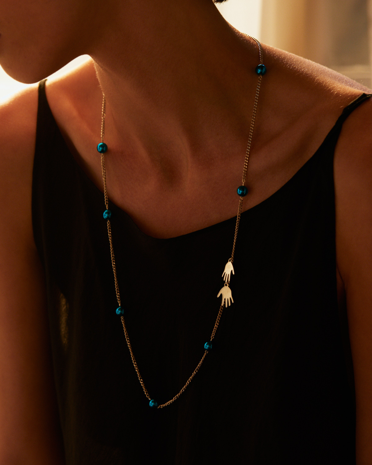 Avgvst x Crosby Studios длинные бусы blue 