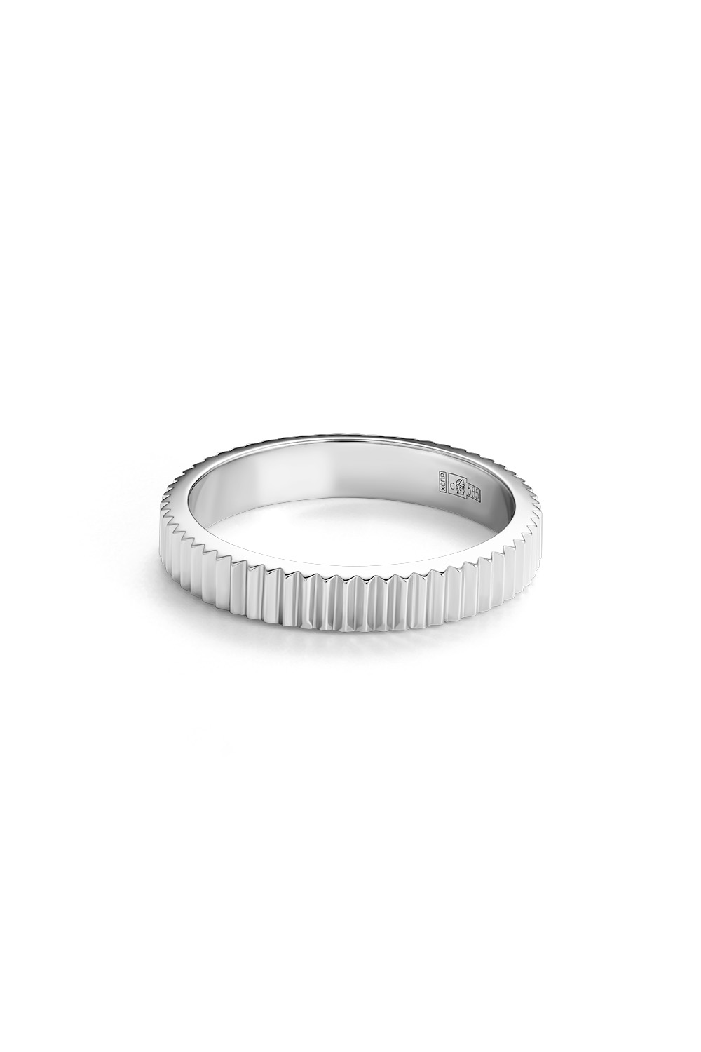 Обручальное кольцо ребристое тонкое 